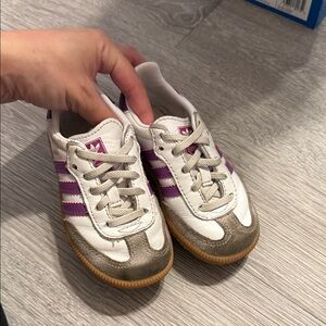 Adidas sambas Kids White and Purple Sneakers